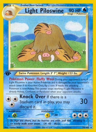 Light Piloswine  - Unlimited Neo Destiny - Rare