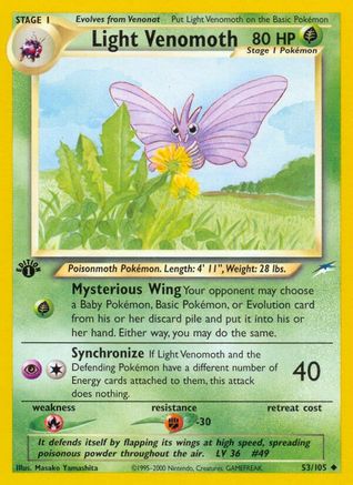 Light Venomoth 053  - Unlimited Neo Destiny - Uncommon
