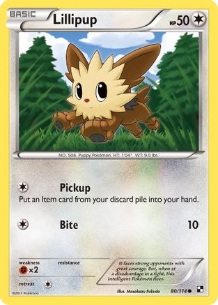 Lillipup (80)  - Reverse Holofoil Black and White - Common