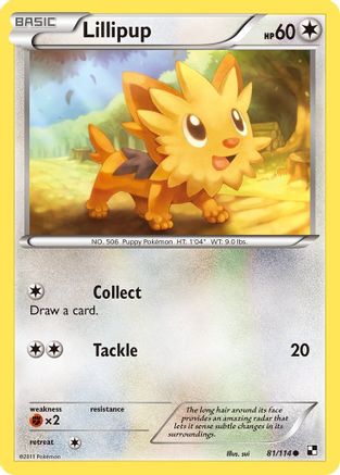 Lillipup (81)  - Reverse Holofoil Black and White - Common