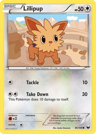 Lillipup  - Reverse Holofoil Dark Explorers - Common