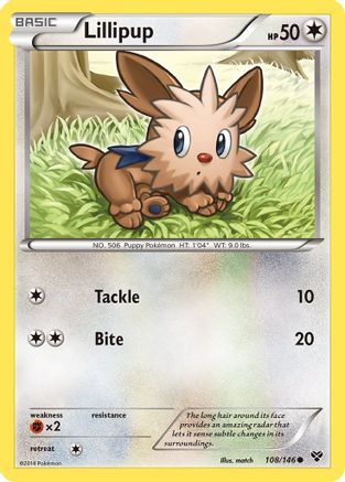 Lillipup  - Reverse Holofoil XY Base Set - Common