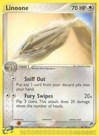 Linoone/44  - Reverse Holofoil Sandstorm - Uncommon