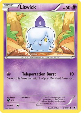 Litwick (58)  - Reverse Holofoil Noble Victories - Common