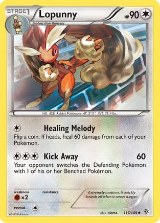 Lopunny  - Reverse Holofoil Boundaries Crossed - Uncommon
