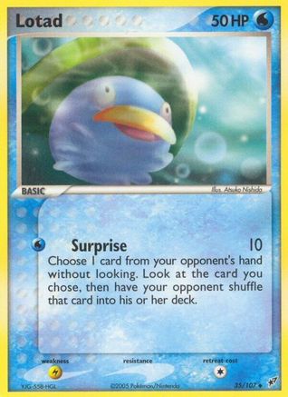 Lotad - 035/107/107  - Reverse Holofoil Deoxys - Uncommon