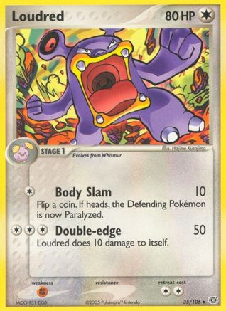 Loudred  - Reverse Holofoil Emerald - Uncommon