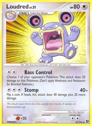 Loudred  - Reverse Holofoil Great Encounters - Uncommon