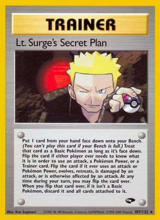 Lt. Surge's Secret Plan 107  - 1st Edition Gym Challenge - Rare
