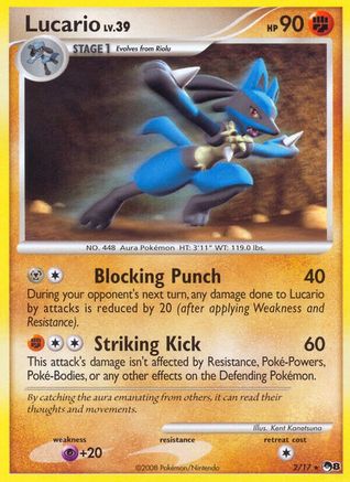 Lucario 002  - Holofoil POP Series 8 - Rare