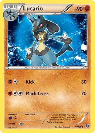 Lucario (77)  - Reverse Holofoil Plasma Storm - Uncommon