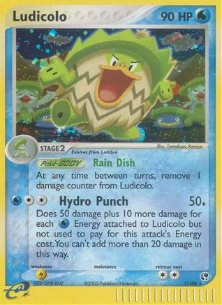 Ludicolo  - Reverse Holofoil Sandstorm - Holo Rare