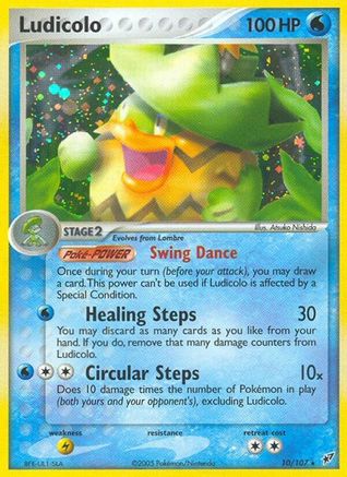 Ludicolo - 010/107/107  - Holofoil Deoxys - Holo Rare
