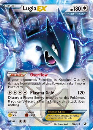 Lugia EX (Team Plasma) 102  - Holofoil Legendary Treasures - Ultra Rare