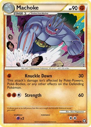 Machoke/102  - Reverse Holofoil Triumphant - Uncommon