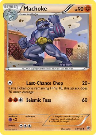 Machoke  - Reverse Holofoil Plasma Blast - Uncommon