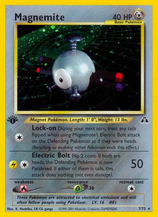 Magnemite (7)/75  - Unlimited Holofoil Neo Discovery - Holo Rare