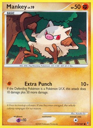 Mankey  - Reverse Holofoil Supreme Victors - Common