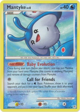 Mantyke 055/130  - Reverse Holofoil Diamond and Pearl - Uncommon