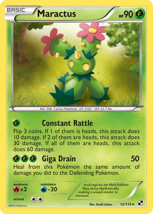 Maractus (12)  - Reverse Holofoil Black and White - Rare