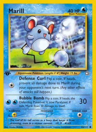 Marill 066  - 1st Edition Neo Genesis - Common