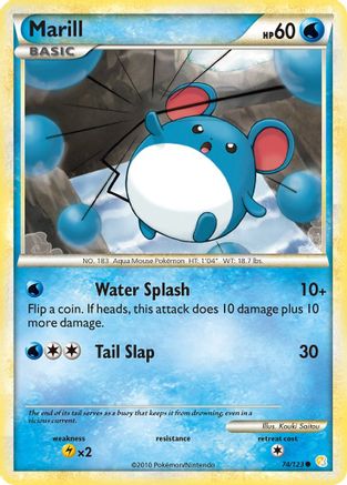 Marill 074  - Reverse Holofoil HeartGold SoulSilver - Common