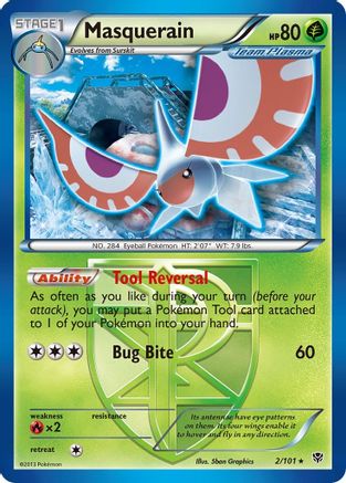 Masquerain (Team Plasma)/101  Plasma Blast - Rare