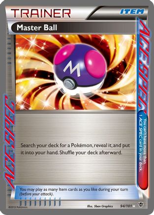 Master Ball  - Holofoil Plasma Blast - Rare Ace