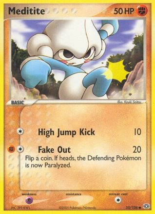 Meditite  - Holofoil Emerald - Common