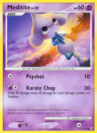 Meditite  - Reverse Holofoil Supreme Victors - Common