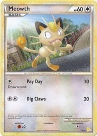 Meowth (#4)  HGSS Trainer Kit Gyarados & Raichu - Common