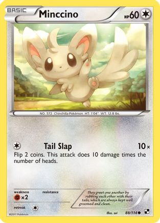 Minccino 088  - Reverse Holofoil Black and White - Common