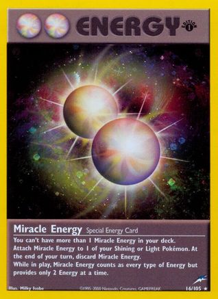 Miracle Energy  - Unlimited Holofoil Neo Destiny - Holo Rare