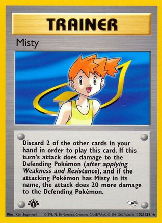 Misty (102) 102  - Unlimited Gym Heroes - Rare