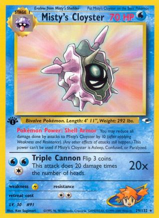 Misty's Cloyster 029  - Unlimited Gym Heroes - Rare