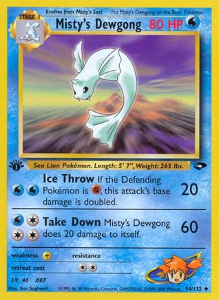 Misty's Dewgong 054  - Unlimited Gym Challenge - Uncommon