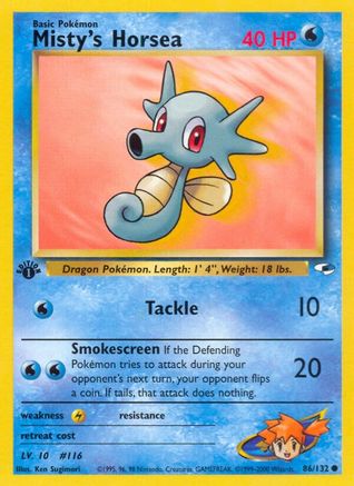 Misty's Horsea 086  - Unlimited Gym Heroes - Common