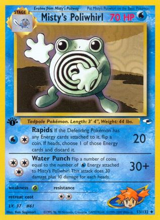 Misty's Poliwhirl 053  - Unlimited Gym Heroes - Uncommon