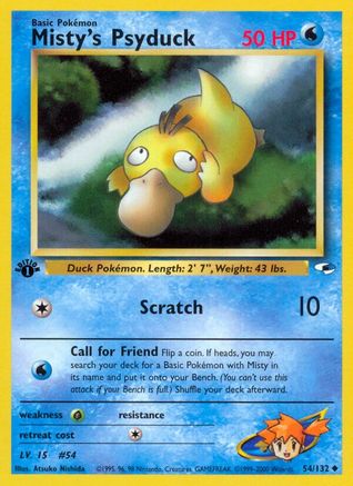 Misty's Psyduck 054  - 1st Edition Gym Heroes - Uncommon