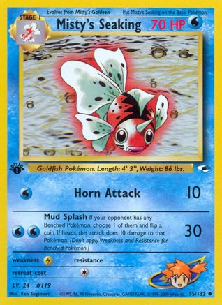Misty's Seaking 055  - Unlimited Gym Heroes - Uncommon