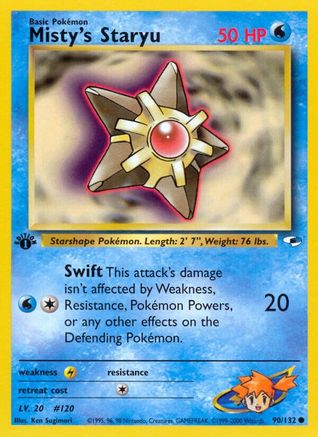 Misty's Staryu 090  - Unlimited Gym Heroes - Common