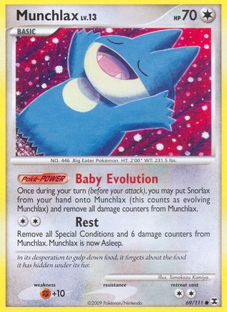 Munchlax (69) 069  - Reverse Holofoil Rising Rivals - Common