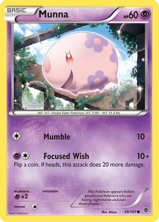 Munna  - Reverse Holofoil Plasma Blast - Common