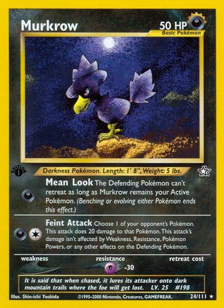 Murkrow 024  - Unlimited Neo Genesis - Rare