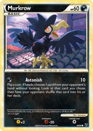 Murkrow (58) 058  - Reverse Holofoil Undaunted - Common