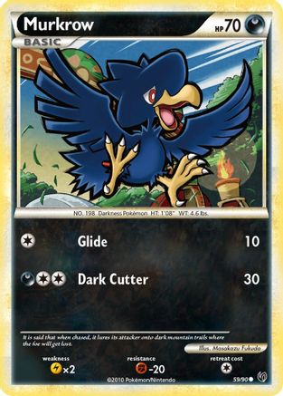 Murkrow (59) 059/90  - Reverse Holofoil Undaunted - Common