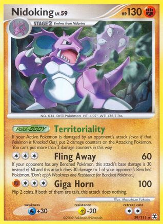 Nidoking  Rising Rivals - Rare