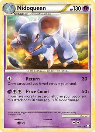 Nidoqueen  - Reverse Holofoil Triumphant - Rare
