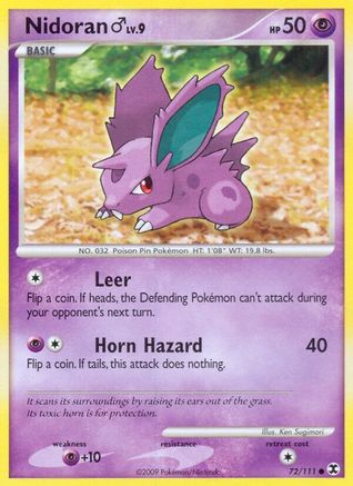 Nidoran M  - Reverse Holofoil Rising Rivals - Common