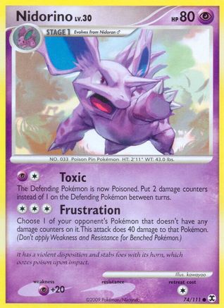 Nidorino  - Reverse Holofoil Rising Rivals - Common
